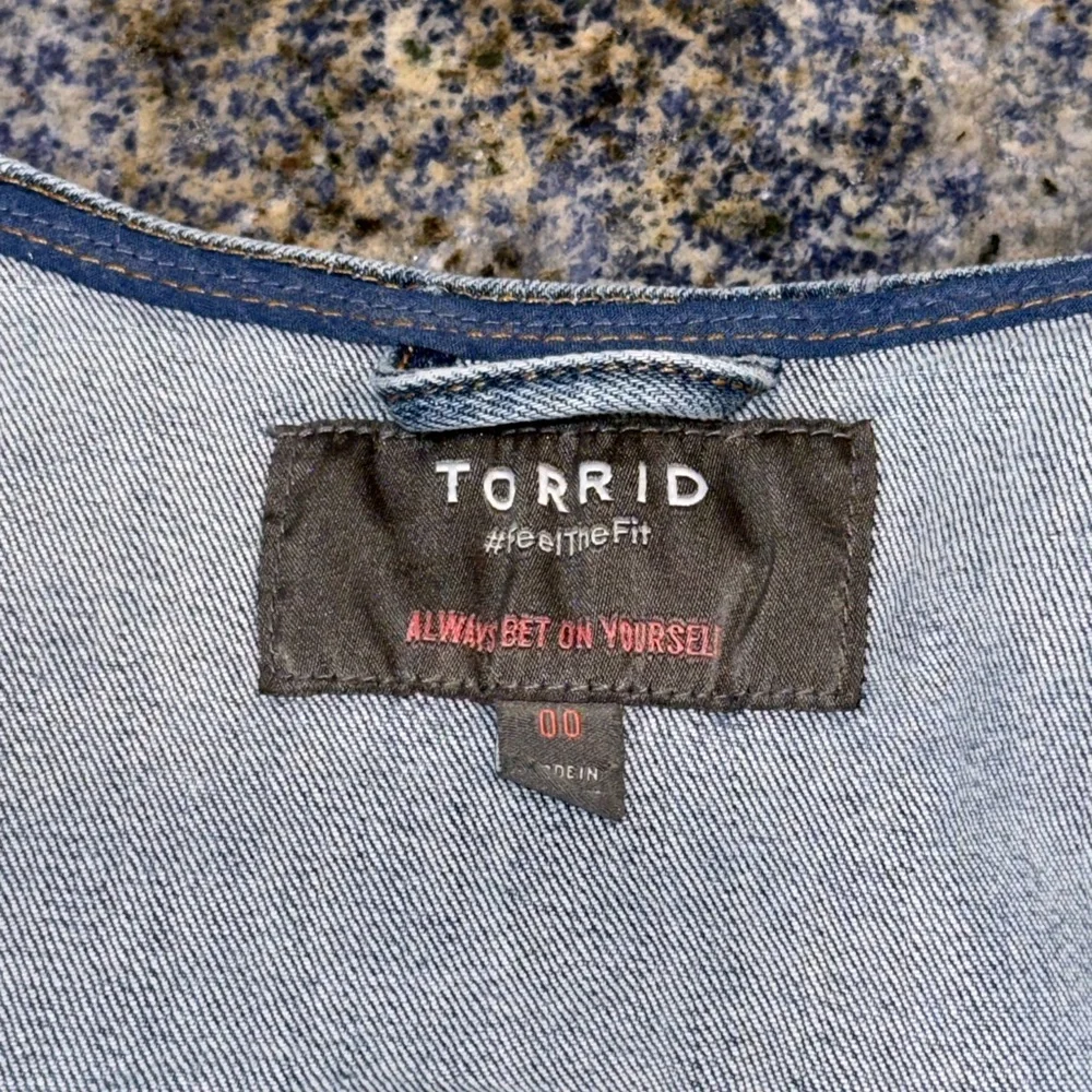 Torrid Blue Denim Vest with Button Accents 00 - Picture 7 of 7